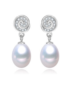 flower shape 925silver fitting for 8mm drop earrings freshwater pearl