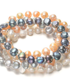 Freshwater Pearl 8mm baroque AA handmade pearl bracelet wholesale