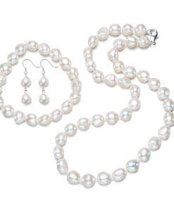 10-11mm nugget baroque freshwater real baroque pearl jewelry set