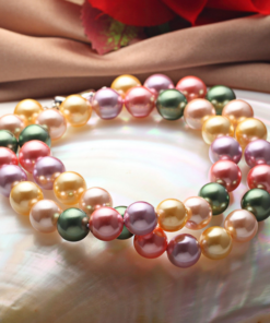 10mm mother of shell pearl necklace mixed color price