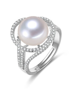 10mm near round 3A latest freshwater pearl ring finger designs