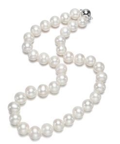 11-12mm AA near round white Natural Freshwater Pearl Necklace