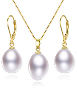 12mm nugget New Coming 925 Sterling Silver Woman pearl jewelry set