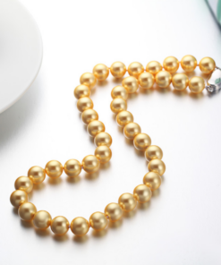 12mm white multicolor round shell pearl necklaces for women