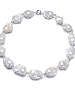 15x20mm nucleated fireball freshwater pearl necklace