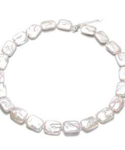 15x20mm rectangle shape Real Freshwater Pearl Necklace