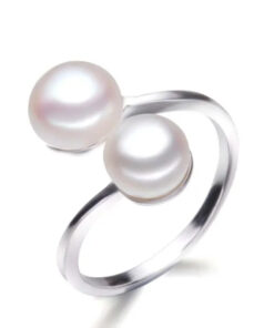 3A 925 sterling silver natural cultured freshwater real freshwater pearl ring