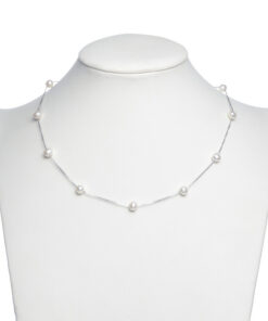 6mm near round AA+ 18'' Real Freshwater Natural Pearl Necklace
