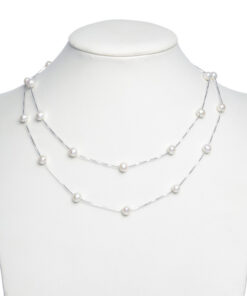 6mm near round AA+ 36'' freshwater pearl necklace necklace