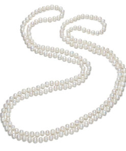 7-8mm A potato 60inches real natural freshwater pearl strand necklace