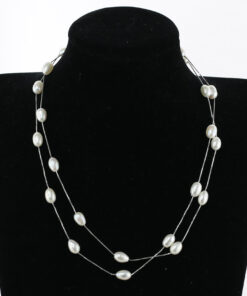 7-8mm drop 36inches pearl beaded jewelry necklaces wholesale