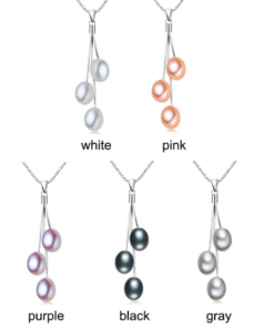 7mm drop 3A natural freshwater pearl pendant necklace