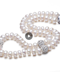 8-9mm 3A button Freshwater Cultured Pearl Necklace