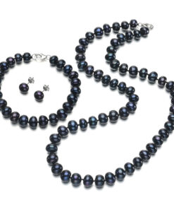 8mm button AA+ grade High quality Freshwater Pearl Set