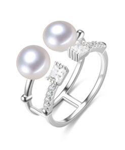 8mm button Handmade Natural pearl jewelry fashion rings
