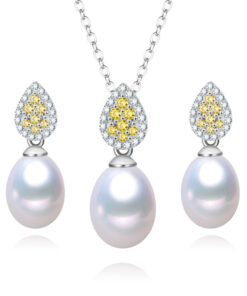 8mm drop 3A wholesale pearl dubai 3a cultured pearl necklace set