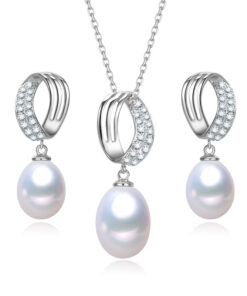 8mm drop 3A pearl earring wholesale freshwater pearls jewelry set