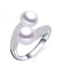 Natural genuine freshwater real genuine pearl rings pearl finger ring