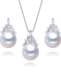 9mm button shape white Natural Freshwater Pearl Necklace bracelet earrings