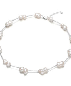 8-10mm peanut natural cultured freshwater fine pearl necklace