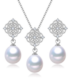 exquisite elegant newest arrival oval natural pearl set