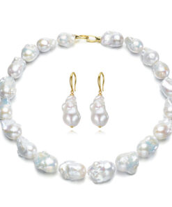 high quality custom fine jewelry 15*20mm real pearl jewelry sets