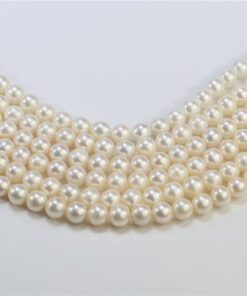 7-8mm Round AA Natural Pearl Real Freshwater Cultured Round pearl wholesale